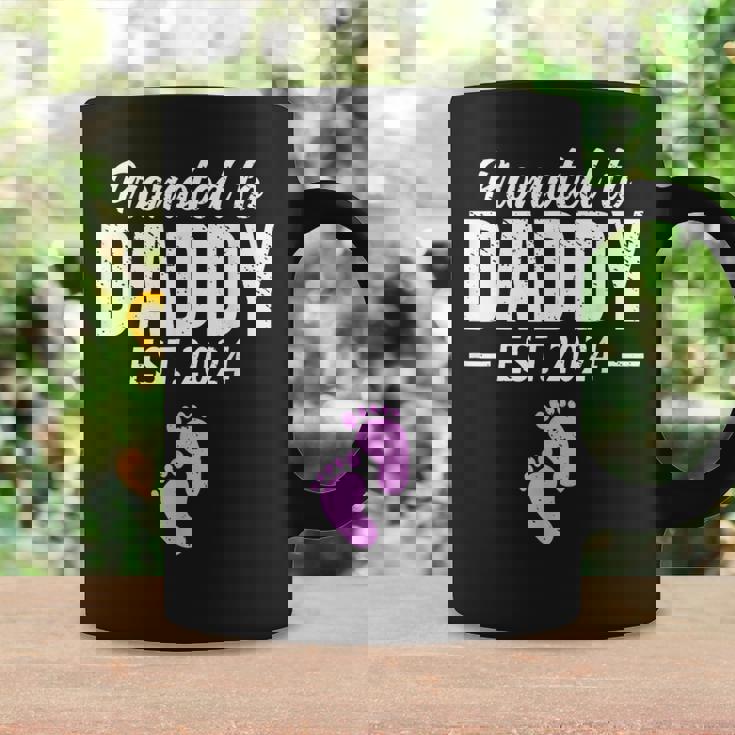 Promoted To Daddy Est 2024 Fathers Day First Time Dad Girl Coffee Mug Gifts ideas