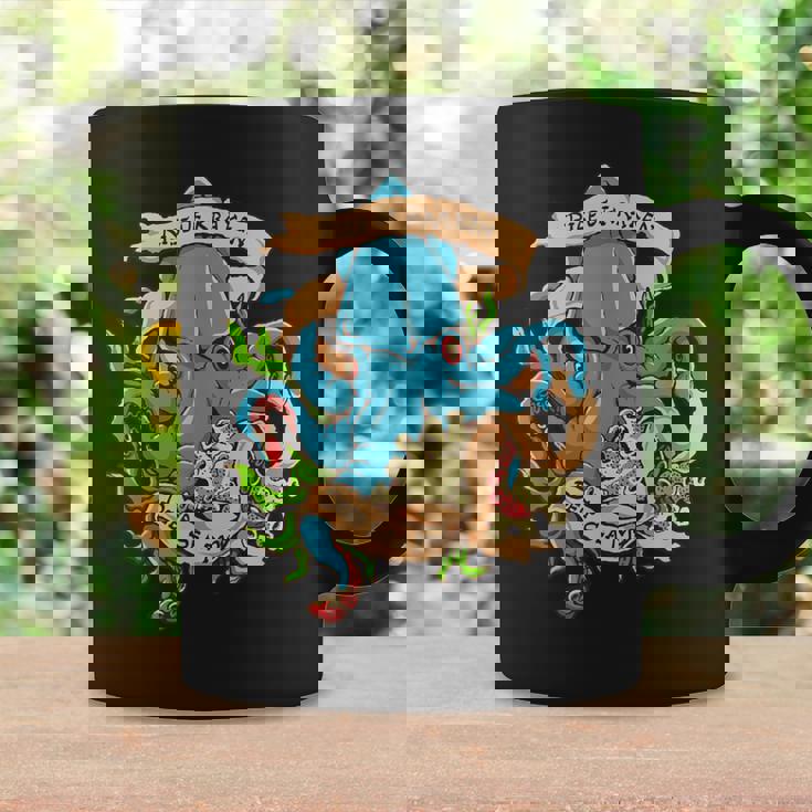 Rise Of Kraken Old School Tattoo Octopus Sea Monster Taza de café Ideas de regalos