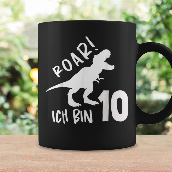 Roar Ich Bin 10 Jahre Alt 10Th Birthday T-Rex Dino Tassen Geschenkideen