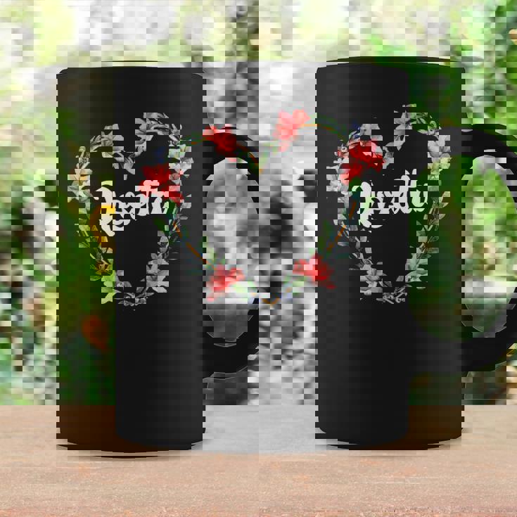 Rosetta Fiore Cuore Personalizzato Nome Rosetta Tazze Ideas de regalos