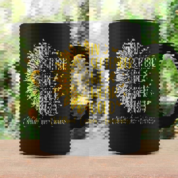 In September We Wear Gold Childhood Cancer Awareness Coffee Mug Gifts ideas