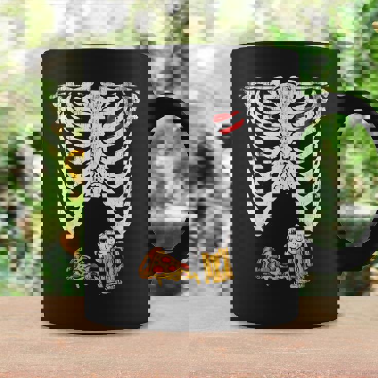 Skeleton Pregnancy BEer Pizza X-Ray Halloween Costume Coffee Mug Gifts ideas