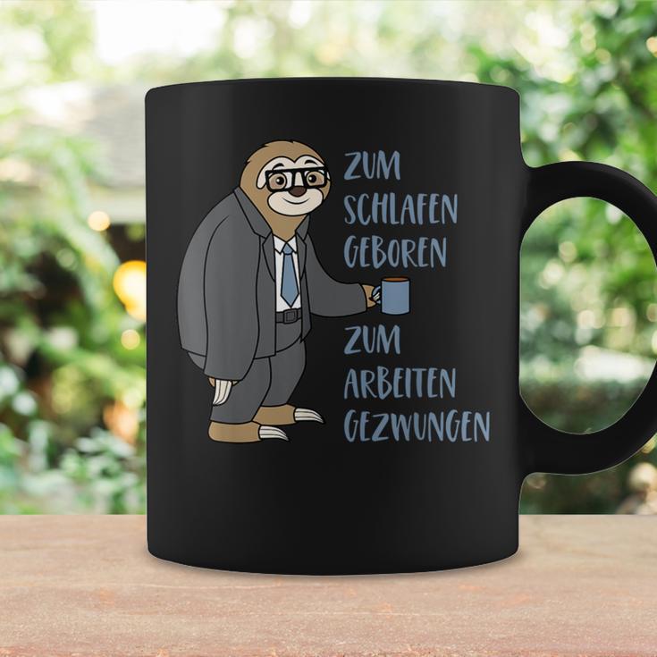 Sloth Saying Zum Schlafgeboren Zum Arbeiten Gezwungen Tassen Geschenkideen