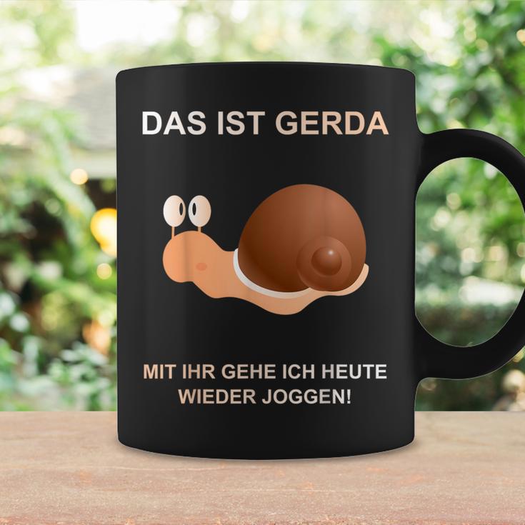 With Snail Gerda Gehe Ich Heute Wieder Wieder Jogging Tassen Geschenkideen