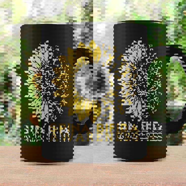 Spina Bifida Awareness Month Sunflower Ribbon Coffee Mug Gifts ideas