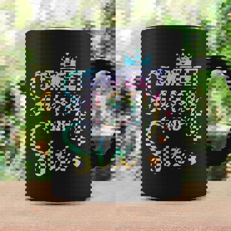 Sweet Sassy And Six 6Th Birthday Girl Tie Dye 6 Year Olds Coffee Mug Gifts ideas