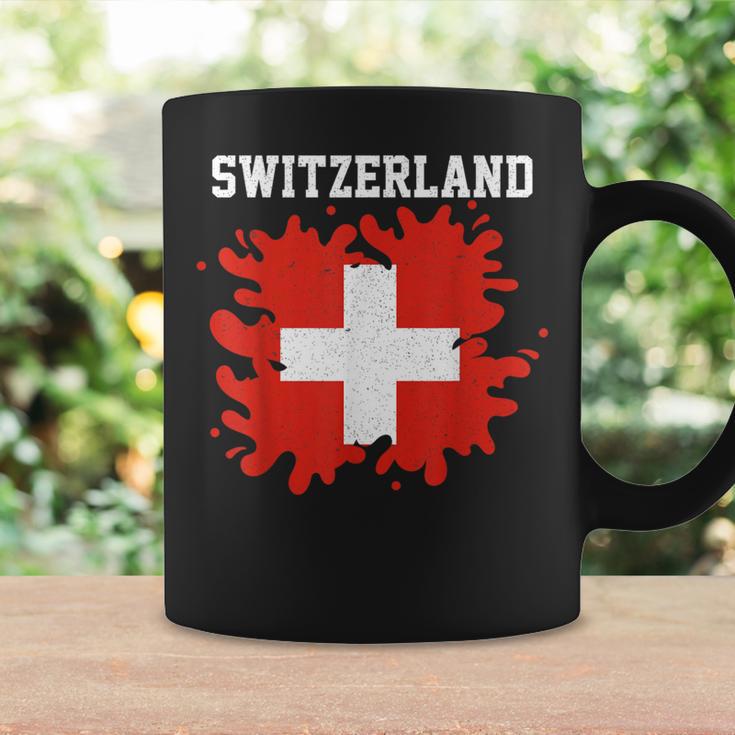 Switzerland Splash Flag Swiss Jersey Sports Tassen Geschenkideen