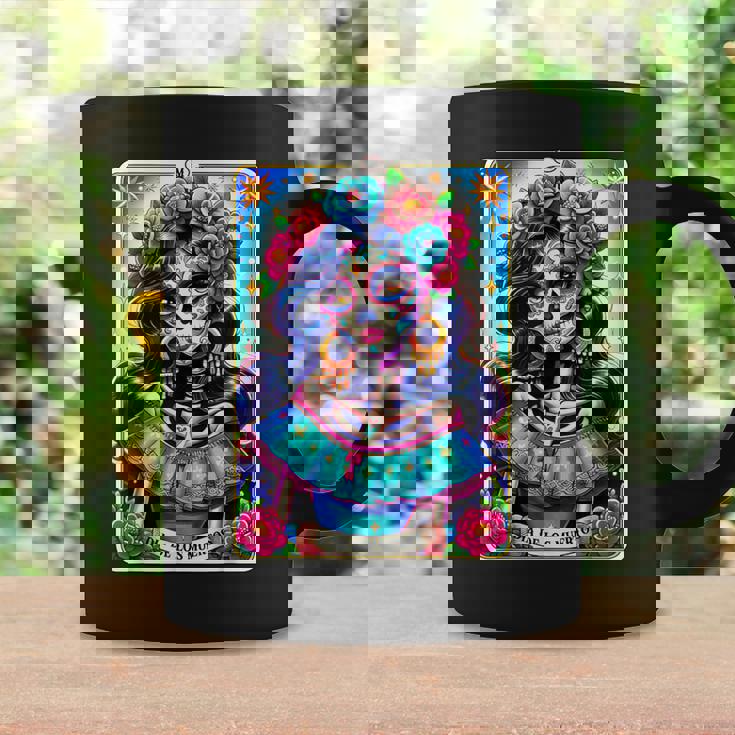 Tarot Card Dia De Los Muertos Woman Catrina Day Of The Dead Coffee Mug Gifts ideas