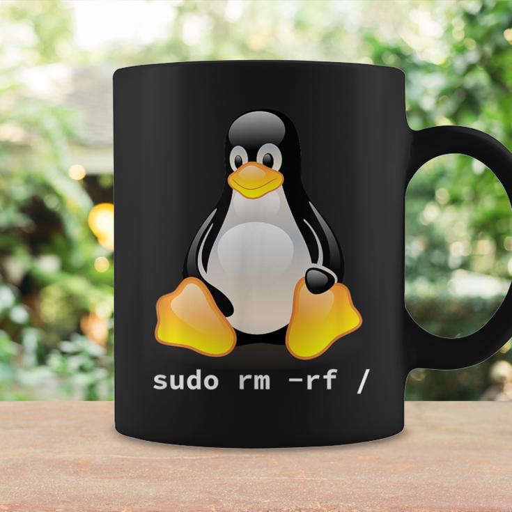 Tux Linux Penguin Sudo Rm -Rf Computer Science Tassen Geschenkideen