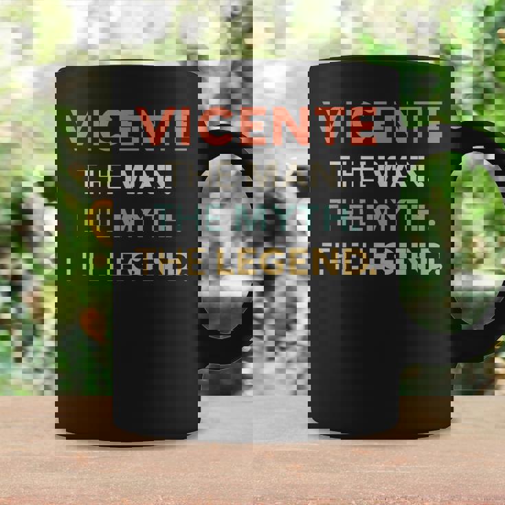 Vicente El Hombre El Mito La Leyenda Nombre Personalizado Hombres Taza de café Ideas de regalos