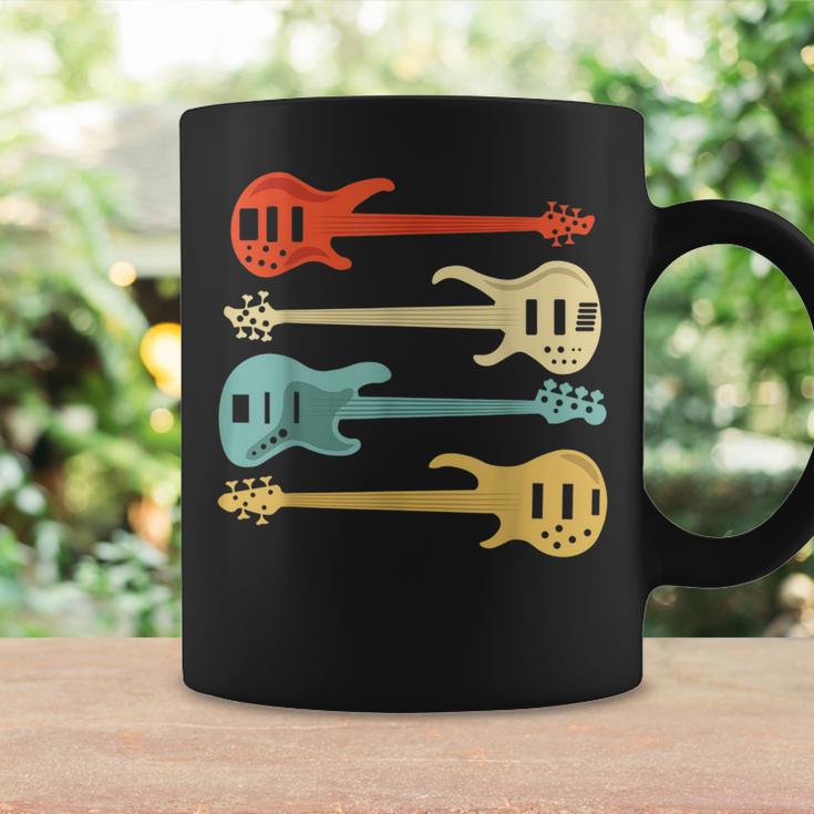 Vintage Retro Bass Guitar Bass Guitarra Taza de café Ideas de regalos