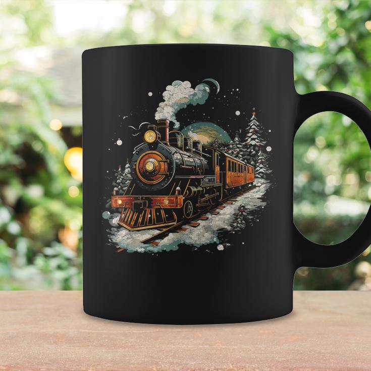 Weihnachtszugintage Dampflokomotive Retro Zug Leiter Tassen Geschenkideen