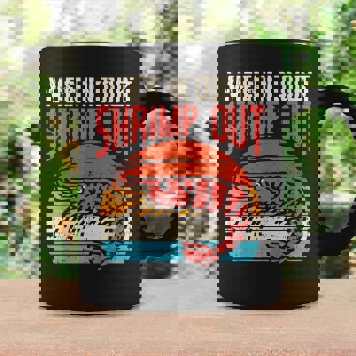 When In Doubt Shrimp Out Retro Bjj Brazilian Jiu Jitsu Taza de café Ideas de regalos