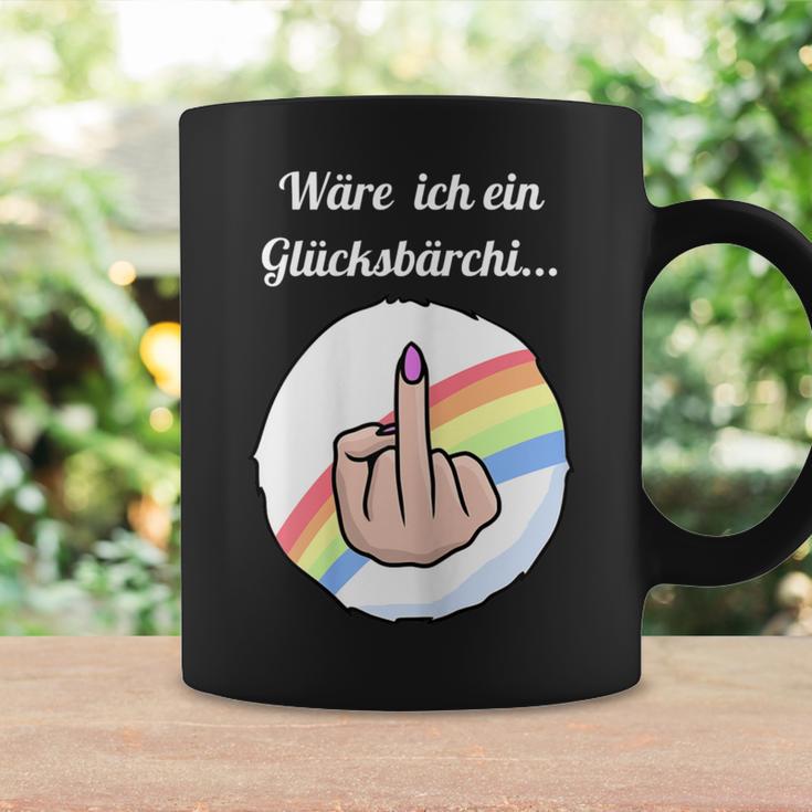 Women's Rainbow Was Ich Ein Glücksbärchi Middle Finger Tassen Geschenkideen