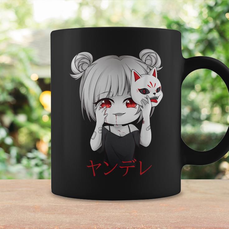 Yandere Anime Girl Kitsune Mask Otaku Kawaii Tassen Geschenkideen