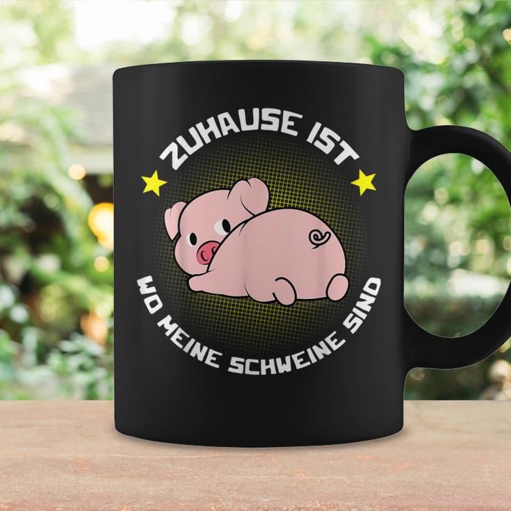 Zuhause Ist Wo Meine Schweine Sind Für Bauern & Farmers Tassen Geschenkideen