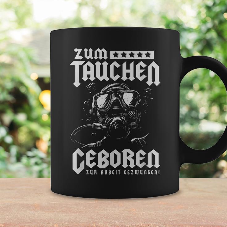 Zum Dive Geboren Zur Arbeit Gezwungen Scuba Diver S Tassen Geschenkideen