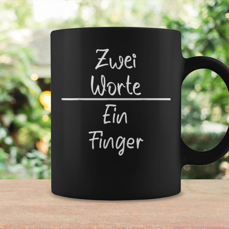 Zwei Worte Ein Finger Middle Finger German Langu S Tassen Geschenkideen