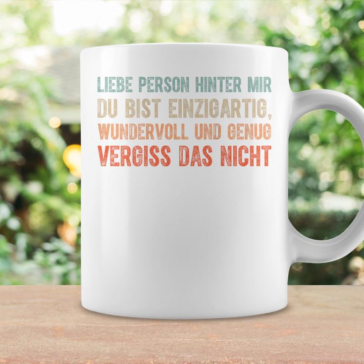 An Die Person Hinter Mir Liebe Person Hinter Mir Tassen Geschenkideen