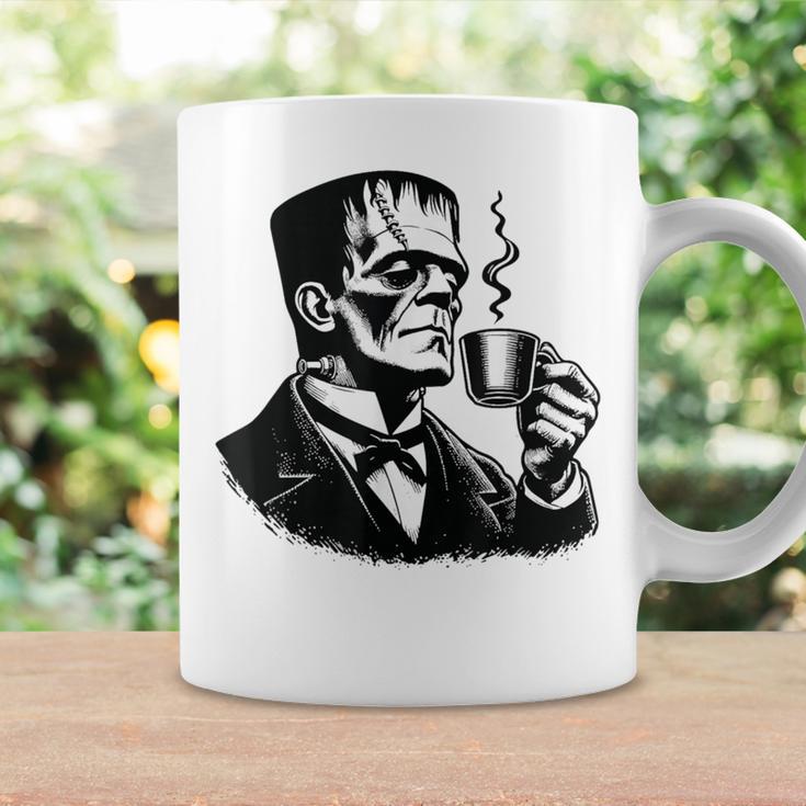 Frankenstein Coffee Drinker Horror And Caffeine Lovers Gray Tassen Geschenkideen