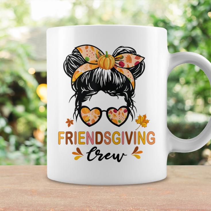 Friendsgiving Crew 2024 Thanksgiving Fall Autumn Messy Bun Coffee Mug ...