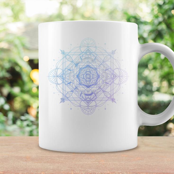 Geometría Sagrada Metatron Cube Yoga Espiritual Sin Mangas Taza de café Ideas de regalos