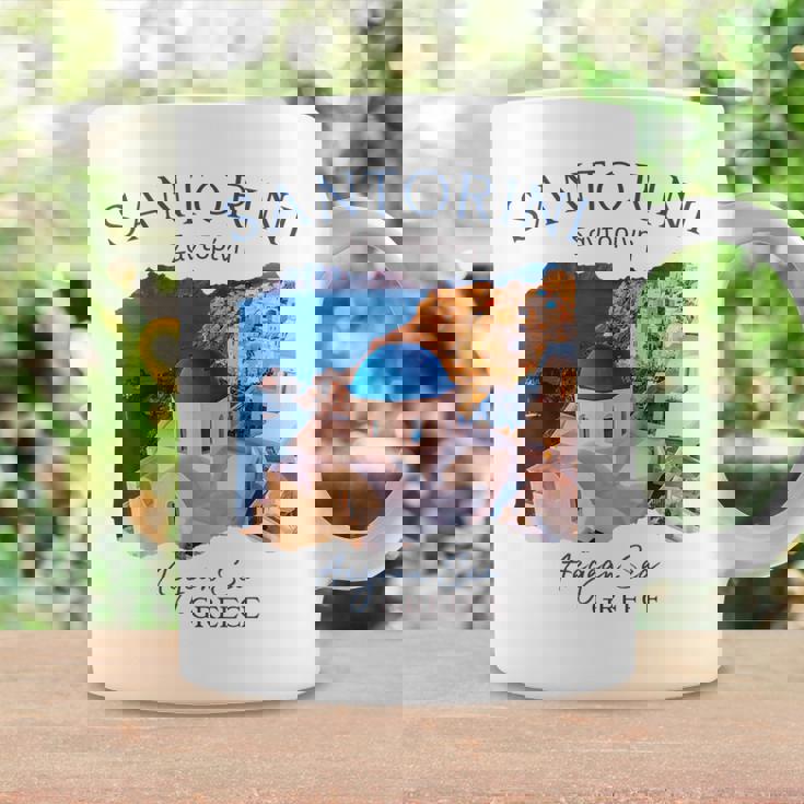 Greek Island Santorini Greece Oia Village Blue Church Coffee Mug Gifts ideas