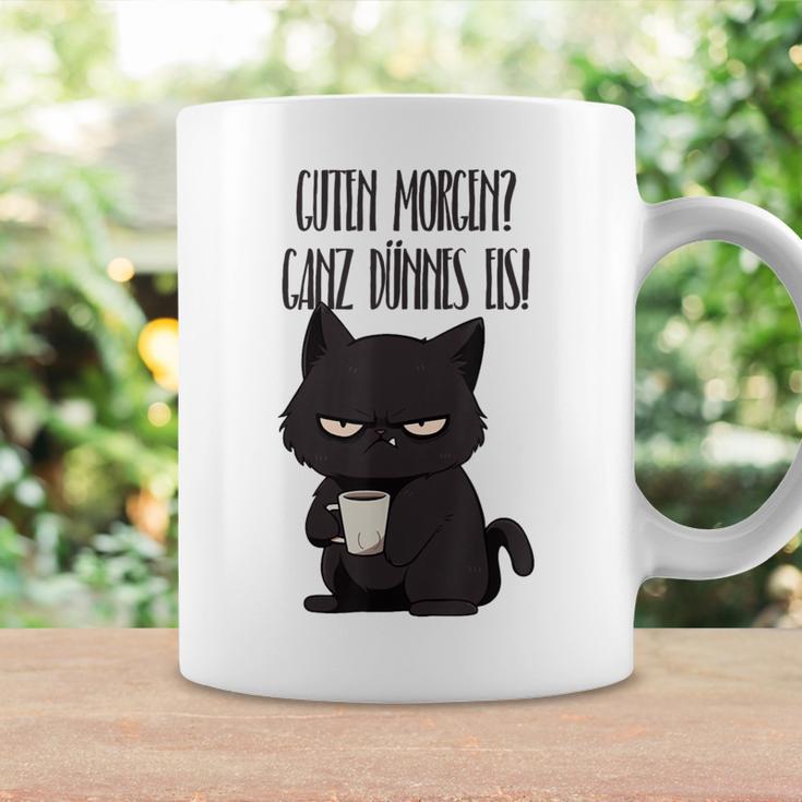 Guten Morgen Ganz Dünnes Eis Kawaii Cat Morgenmuffel Gray Tassen Geschenkideen