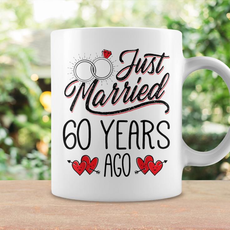 Just Married 60 Years Ago Couple 60Th Anniversary Coffee Mug - Monsterry