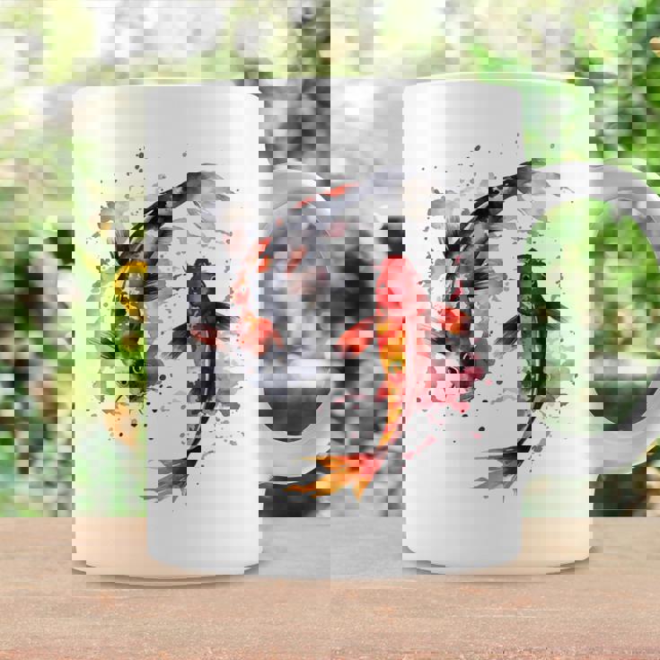 Koi Acquerello Pittura KoiCarpa Pesce Colorato Kois Tazze Ideas de regalos