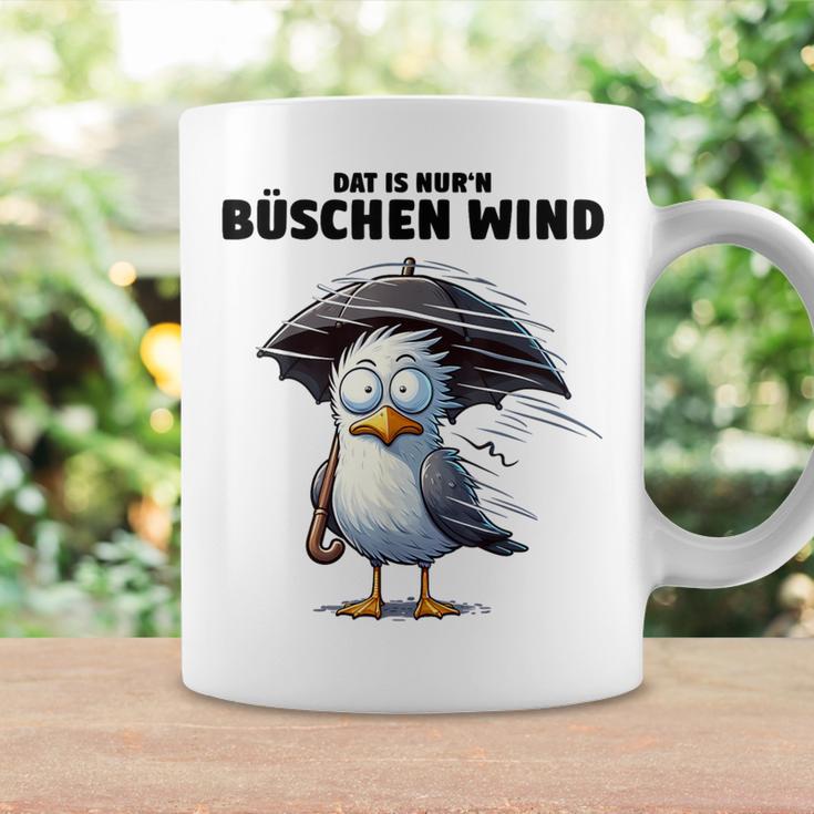 Möwe Sturm Hurricane Schietwetter Dat Is Nur 'N Büschen Wind Gray Tassen Geschenkideen