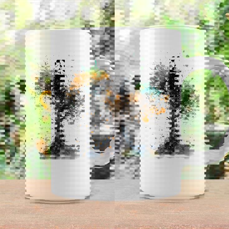 Opera D'arte Dell'albero Del Panda Panda Colorato Con Motivo Animale Tazze Ideas de regalos