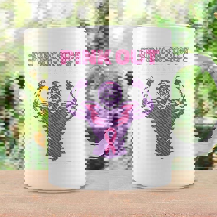 Pink Out Football Team Tackle Breast Cancer Awareness Month Coffee Mug Gifts ideas