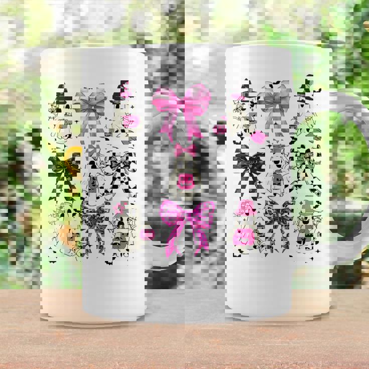 Pink Ghost Bow Coquette Halloween Spooky Season Girls Coffee Mug Gifts ideas