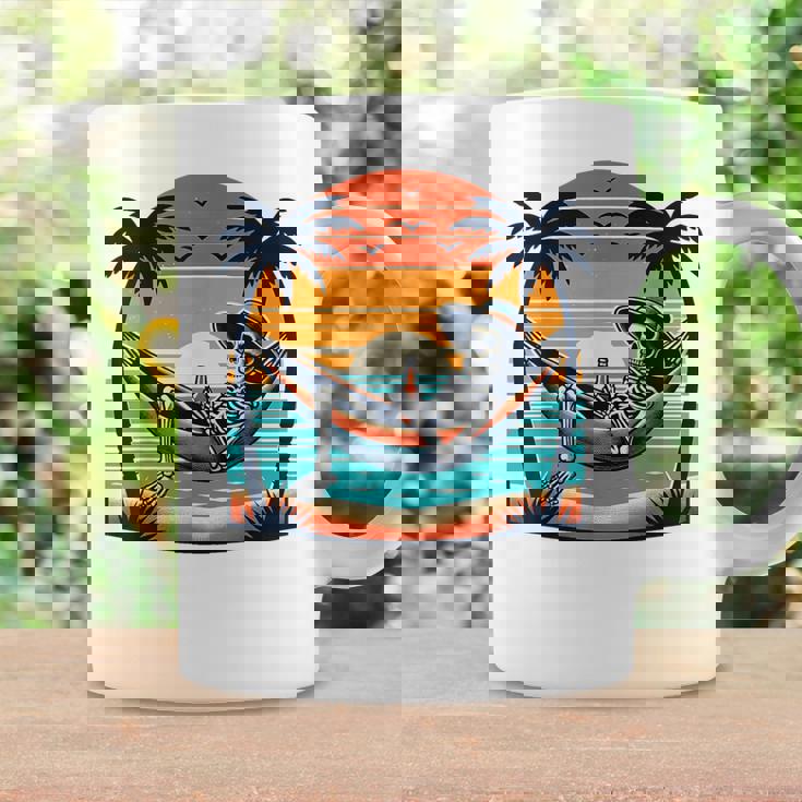 Tropical Beach Vacation Skeleton Summer Drinking Skeleton Coffee Mug Gifts ideas