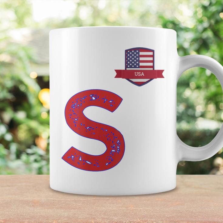 Usa Flag Letter S American Usa Red Tassen Geschenkideen