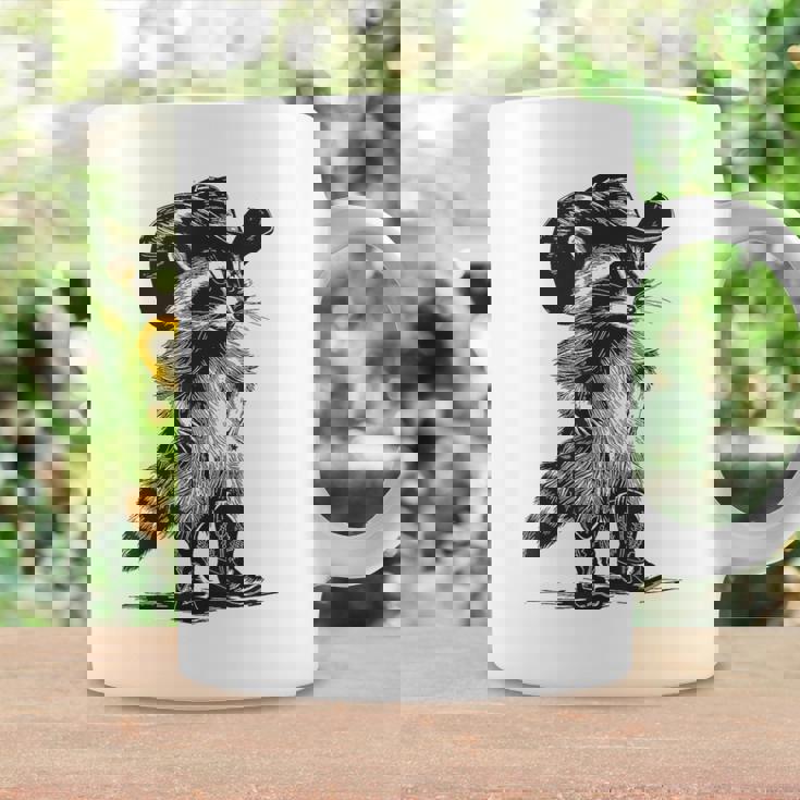 Vintage Raccoon Cowboy Cowgirl Trash Panda Western Country Coffee Mug Gifts ideas