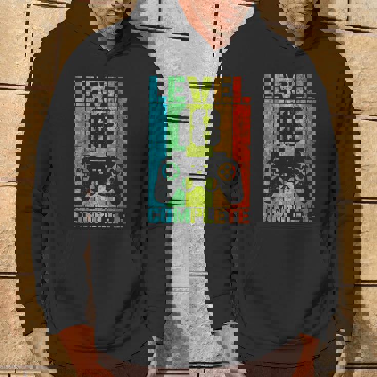 18° Compleanno Uomo Gamer Livello Completo Anni 18 Felpa con cappuccio Estilo de vida
