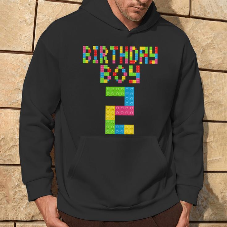 2 Geburtstag 2 Jahre Alter Junge Bausteine Bricks Boys Kapuzenpullover Lebensstil