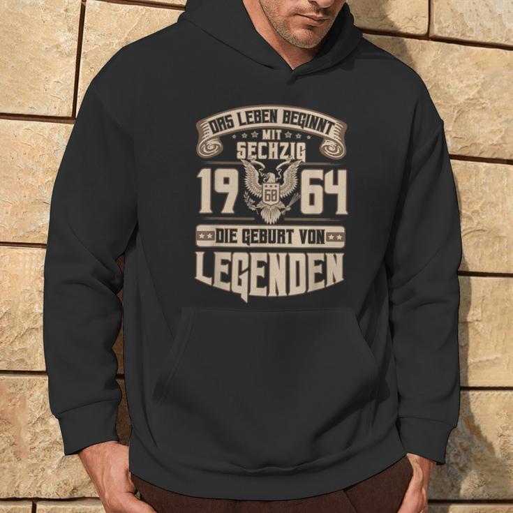 60Th Birthday Life Beginnt Mit 60 Jahrgang 1964 Anniversary Kapuzenpullover Lebensstil