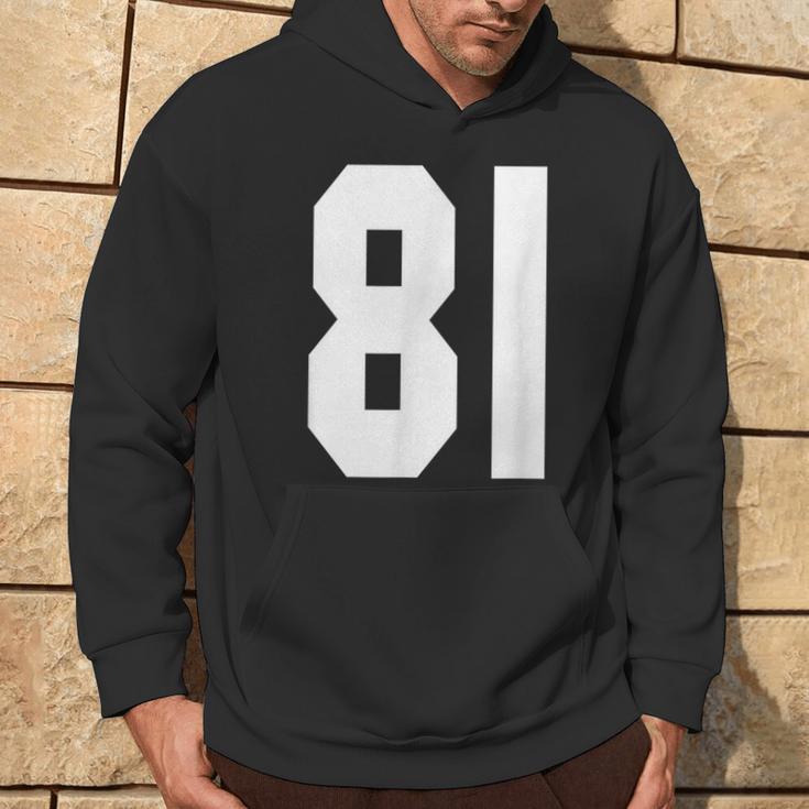 81 Team Sports Jersey Front & Back Number Player Fan Hoodie - Monsterry