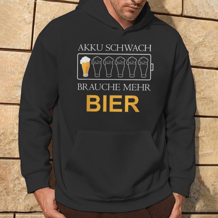 Akku Schwach Brauche Mehr Bier Kapuzenpullover Lebensstil