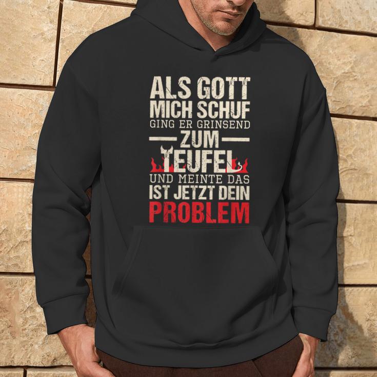 Als Gott Mich Schuf Ging Er Grinsend Zum Teufel German Kapuzenpullover Lebensstil