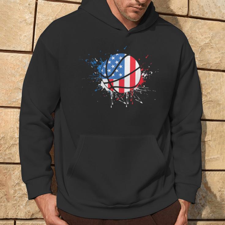 American Flag Baller Dunking Usa Flag Basketball Kapuzenpullover Lebensstil