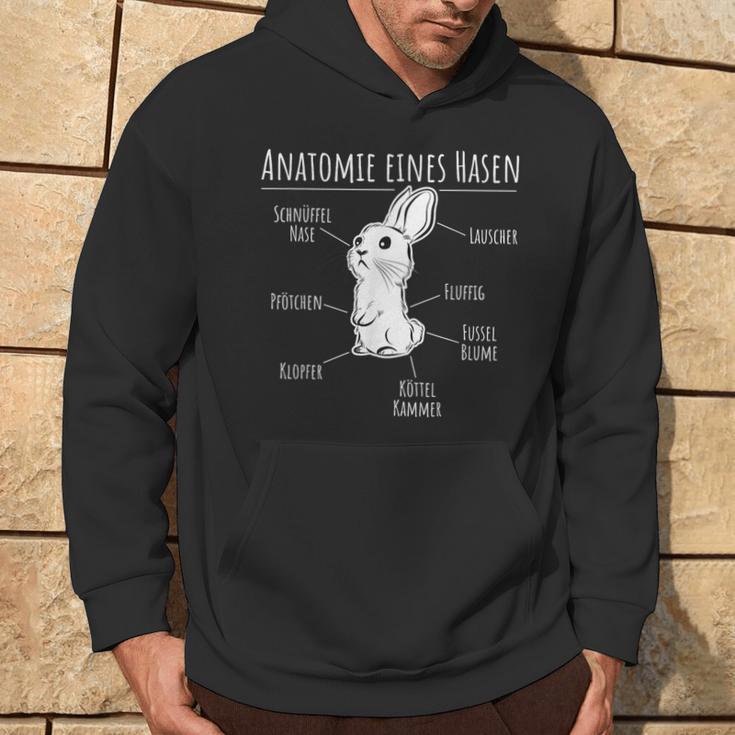 Anatomie Eines Hasen Süßes Hasen Motif Cute Rabbit Kapuzenpullover Lebensstil