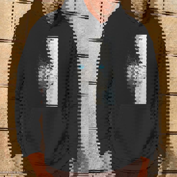 Anime Ojos Azules Chica Retrato Motivo Anime Sudadera Estilo de vida
