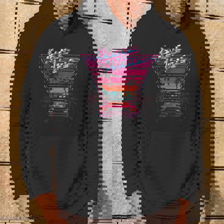 Annata Anni '80 Retrowave Synthwave Amore Retro Wave Miami Beach Felpa con cappuccio Estilo de vida