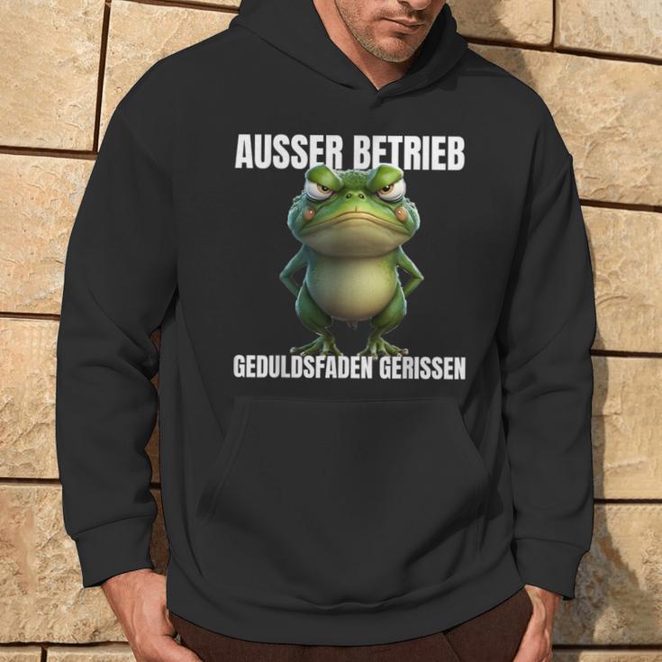 Außer Berieb Geduldsfaden Gerissen Frosch Monday Kapuzenpullover Lebensstil