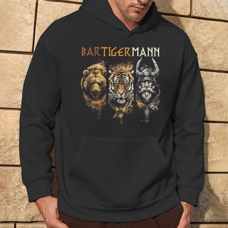 Bärtigermann Bear Tiger Man Beardiking Bearded Man Kapuzenpullover Lebensstil