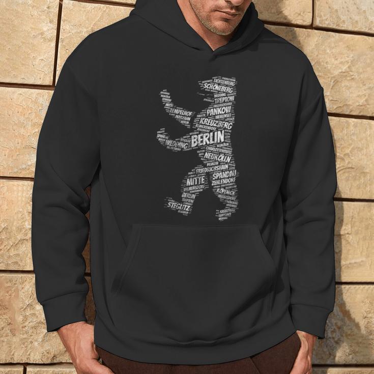 Berlin Bear Wordart Stadtbezirke Stadtteile Berlin Kapuzenpullover Lebensstil